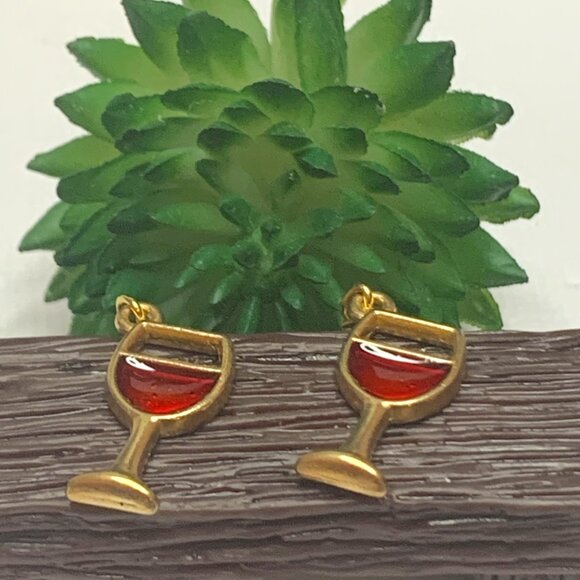 Wine Earring, Alcohol Earring, Drink Earring, Funny Food Earring, Gift Idea - Picture 2 of 9